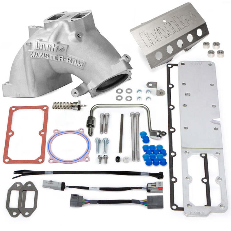 Ram 3500 Performance Air Intake - Banks Power - Monster-Ram Gen-2 w/Fuel Line-Natural w/Heater System - Natural - `07-`12